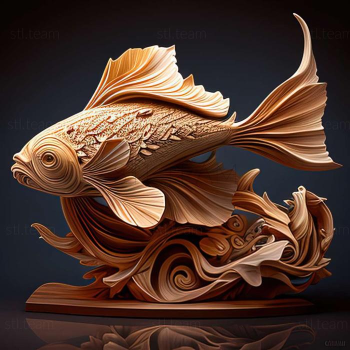 3D model Shubunkin fish (STL)